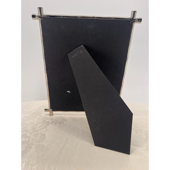 Pottery Barn Silver Metal Bamboo Picture Photo Frame 8" x 10" #2000G - Picture 5 of 9